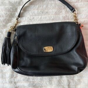 Michael Kors Black Pebbled Leather Shoulder Bag